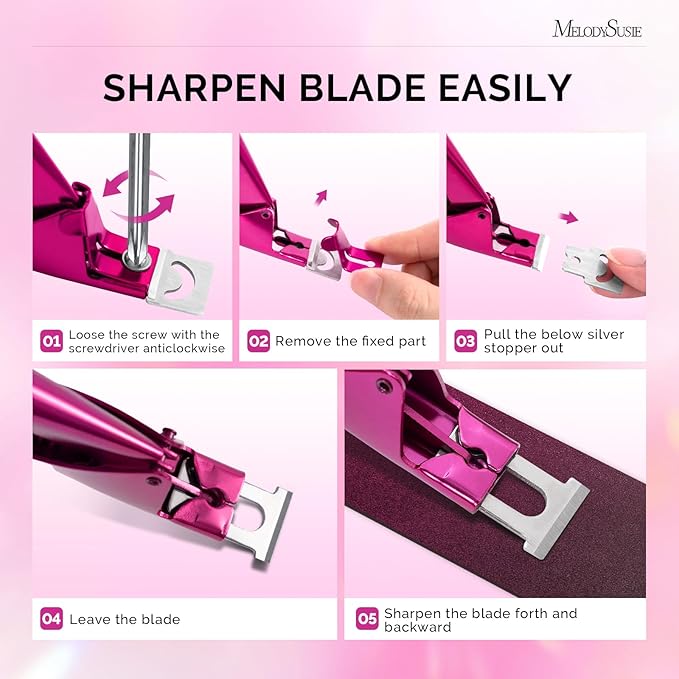 MelodySusie Acrylic Nail Clippers, Nail Clippers Cutters for Acrylic Nails Fake Nail Tips, Adjustable Stainless Nail Trimmer, Manicure Tool for Salon Home Nail Art, Plum