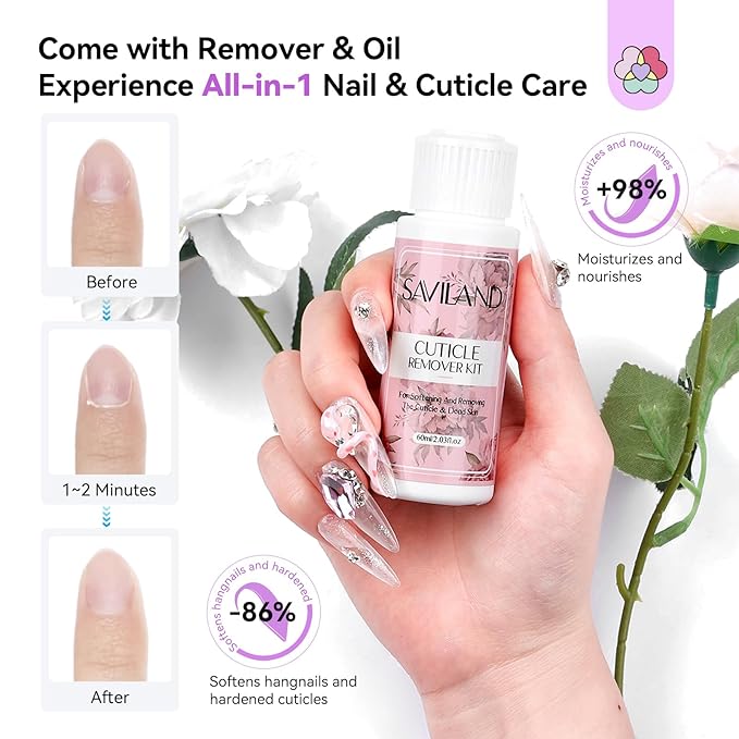 SAVILAND Acrylic Nail Kit: All-In-1 Nails Kit Acrylic Set with 88W Nail Lamp EMA Monomer Gel Nail Polish Nail Drill Cuticle Remover Home DIY Starter