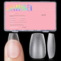AILLSA Short Coffin Nail Tips 450PCS Full cover Double-sided Matte Gel Nail Tips Adhesion Pre-Shaped Press on Nails Tips for Home DIY Nail Arts Salon 15 Sizes