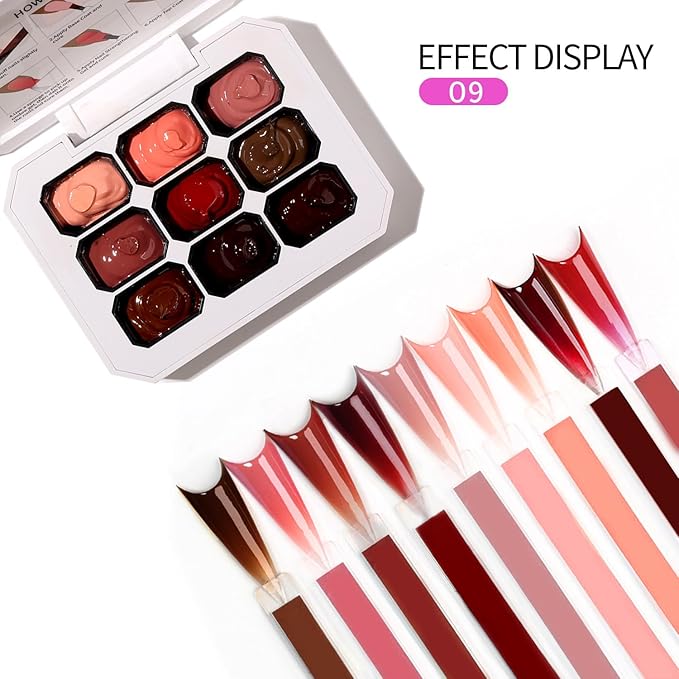 AIJIMEI Ombre Gel, Gradient Painting Gel, Ombre Gel Nail Polish, Including 100 Nail Sponges And Grabbing Pen Suitable For Salons And Family DIY.(A9)