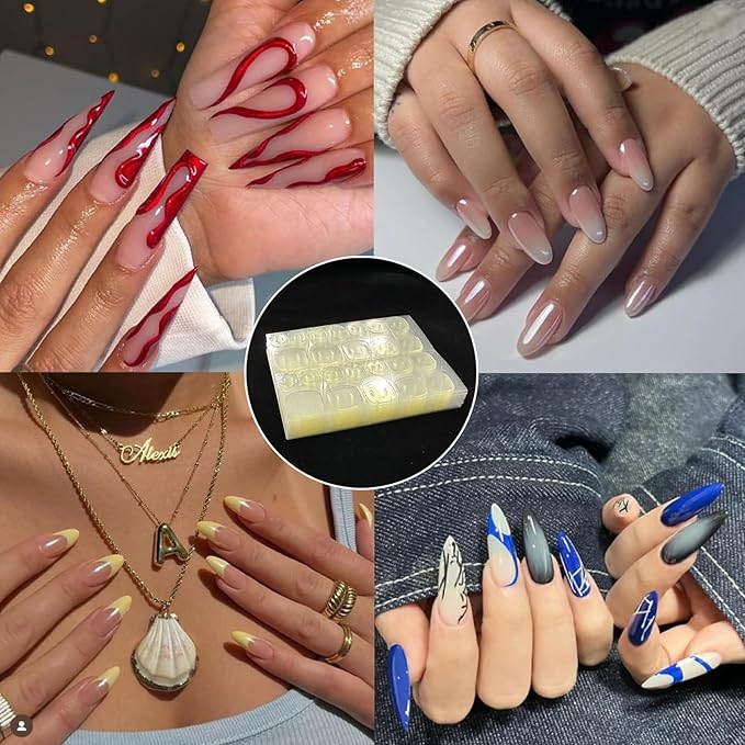 20 Sheets Press on Nails Sticky Tabs,480 PCS Nail Adhesives Tabs Waterproof Gel Glue Stickers Breathable Jelly Double-Sided Adhesive Tapes for Press Ons False Nail Tips Manicure Glue Sticker