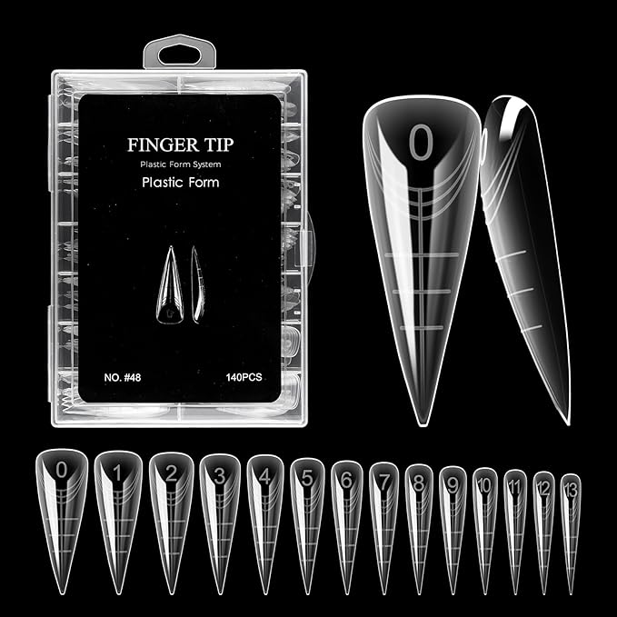 NMKL38 120PCS Dual Nail Forms 12 Sizes Extension Poly Nail Gel Full Cover Nail Molds (TI17V)