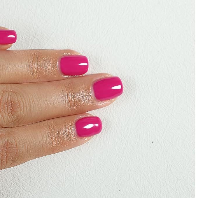 FZANEST Rose Red Gel Nail Polish - 15ml, UV LED Gel Polish in Purple Red & Natural Shades for Fall Winter