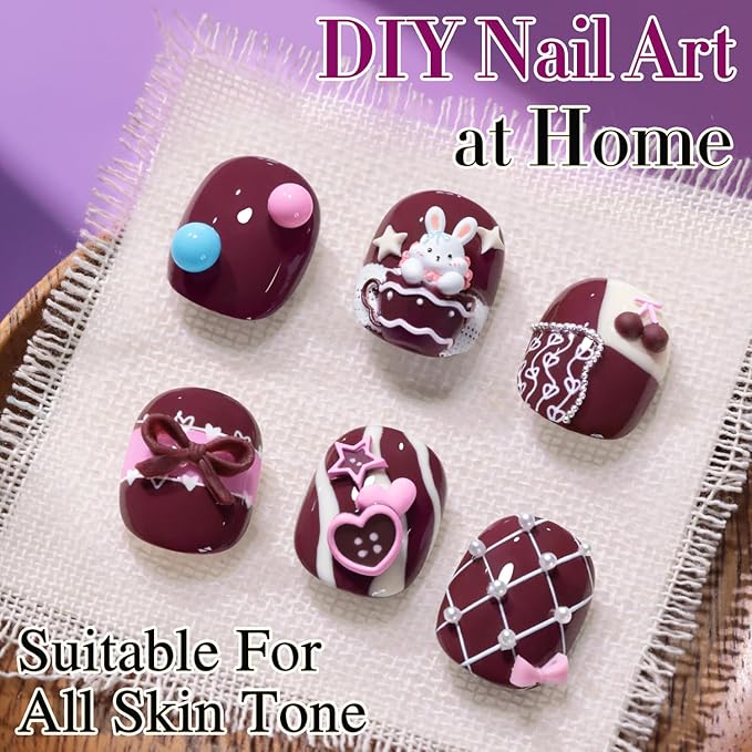 Double Rhythm 0.5 Oz Gel Nail Polish Neutral Natural Same Color Same Bottle Translucent Light Milky Pastel 15ML Manicure French Design Art DIY at Home (Bean Burgundy-A1519)