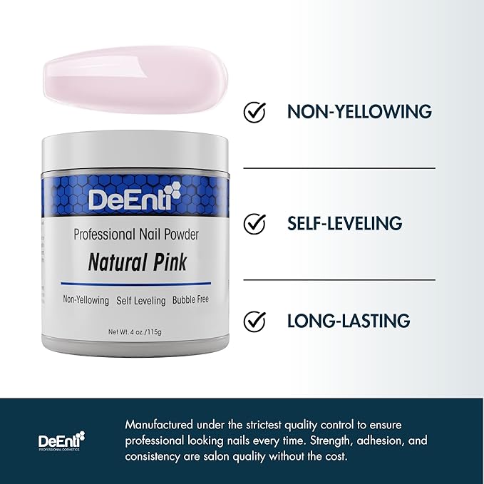 Acrylic Nail Powder - 4oz Natural Pink|Professional Grade, Bubble-Free Acrylic Powder for Nails | Long-Lasting, Chip-Resistant Nail Acrylic Powder for Carving, Extensions & Fake Nails