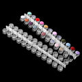 240pcs Nail Polish Swatch Dots, Round Transparent Nail Art Color Display Chart with Adhesive Sticker False Nail Display Tips Box-packed for Bottles Colorful Polish DIY Training Practicing Displaying
