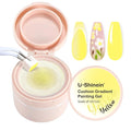 Cushion Gradient Painting Gel, Ombre Nails Aura Nails Full Coverage Precise Control of Each Dip Matte Effect Non-Wip Long Lasting French Manicure Soak Off UV LED DIY Nail Art (06)