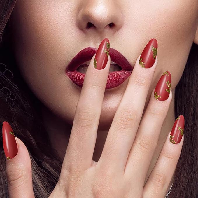 560 Pieces 40 Sheets Vibrant Color Full Nail Wraps Nail Polish Stickers Self-Adhesive Nail Art Decals Nail Polish Strips with Nail File for Women Girls DIY Nail Art Decoration