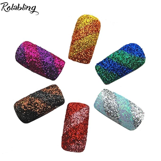 Nail Art DIY Decoration Set 12 colors rhinestones & 24pcs Nail Art Glitter & 1pc Dotting Pen & 3pcs Nail Brush & 3pcs Nail Striping Brush