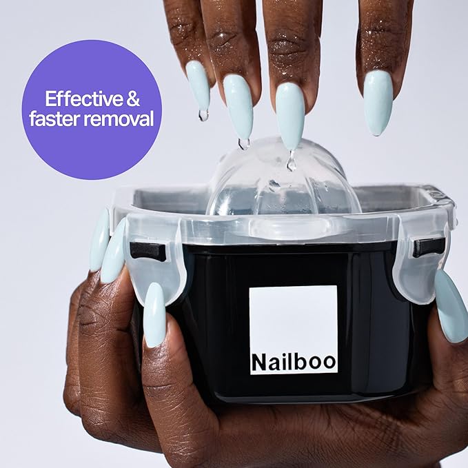 Nailboo 100% Acetone Nail Polish Remover, Gel Polish Remover for Nails, Pure Acetone Polish and Dip Powder Remover, Nail Salon Quality Removal, 16 Fl Oz