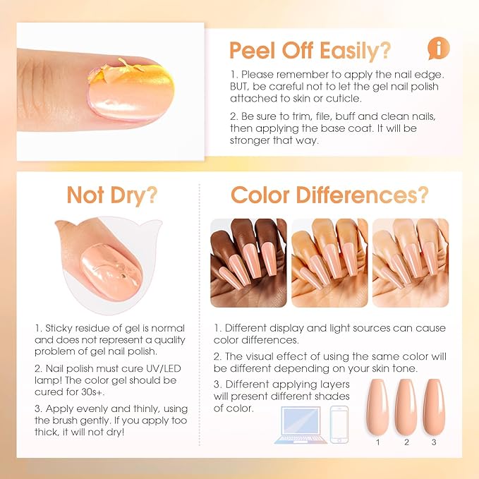 ROSALIND Fall Gel Nail Polish Set - 26 Colors Yellow Orange Burgundy Red Brown Black Green Gel Polish Set with Glossy Matte Glitter Gel Top Base Coat Soak Off Gift for Women