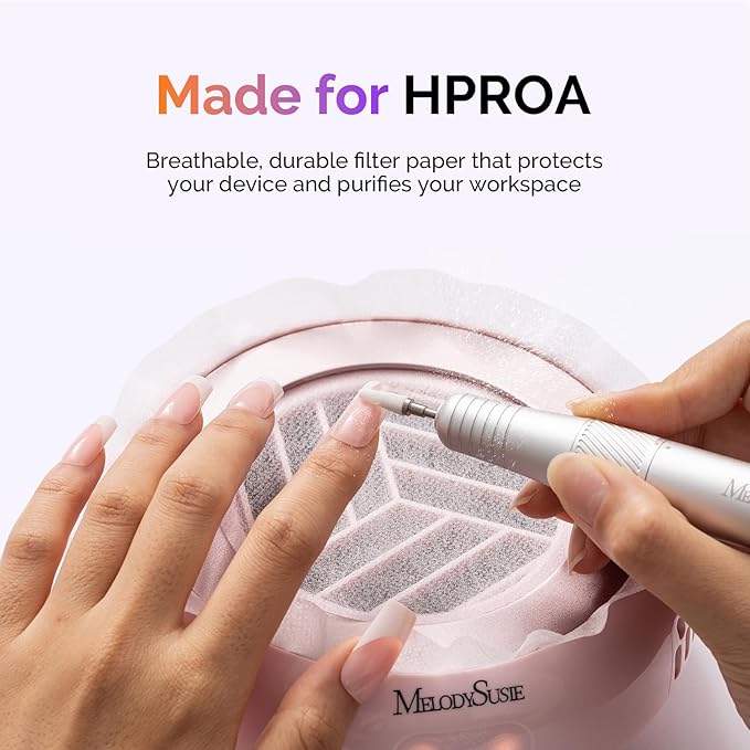 MelodySusie 210Pcs Disposable Filter Papers for HProA Nail Dust Collector
