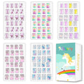Allstarry 120pcs 5 pack Children Nails Press on Pre-glue Full Cover Butterfly Stripe Gradient Short False Nail Kits Lovely Gift for Children Little Girls Nail Art Decoration - Colorful Butterflies