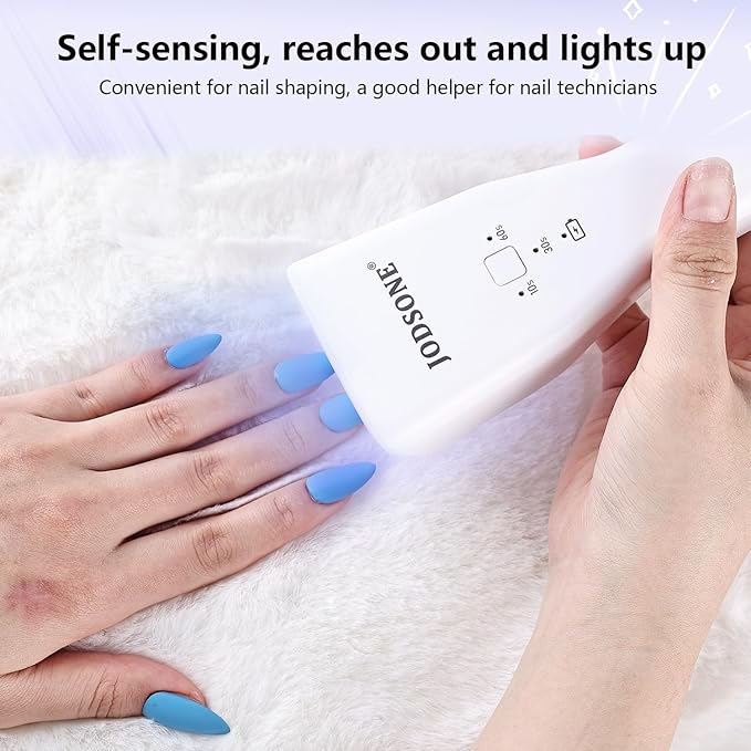 JODSONE Mini Rechargeable U V LED Nail Lamp - Portable Handheld Nail Dryer for Gel Polish, USB Nail Dryer for Fast Curing, Home Salon & Travel Essential