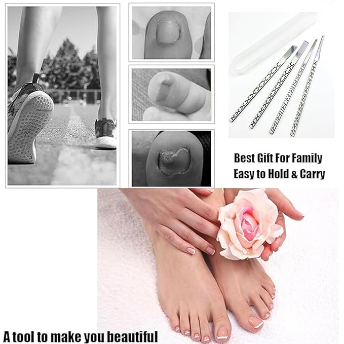 Stainless steel ingrown toenail pedicure knife set,professional foot skin scraper repair sharp blade kit for nail corn callus paronychia treatment. (4)