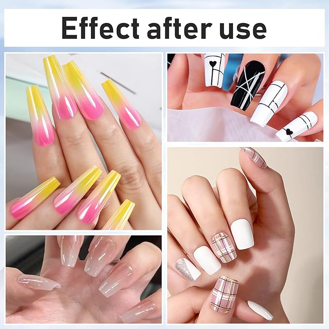 WOKOTO 6pcs Nail Ombre Brush And Liner Nail Brush Set Nail Art Painting Pen Brush UV Gel Polish Gradient Color Design Nail Polish Brushes Nail Drawing Pen Nail Detail Brushes Ombre Brushes For Nails