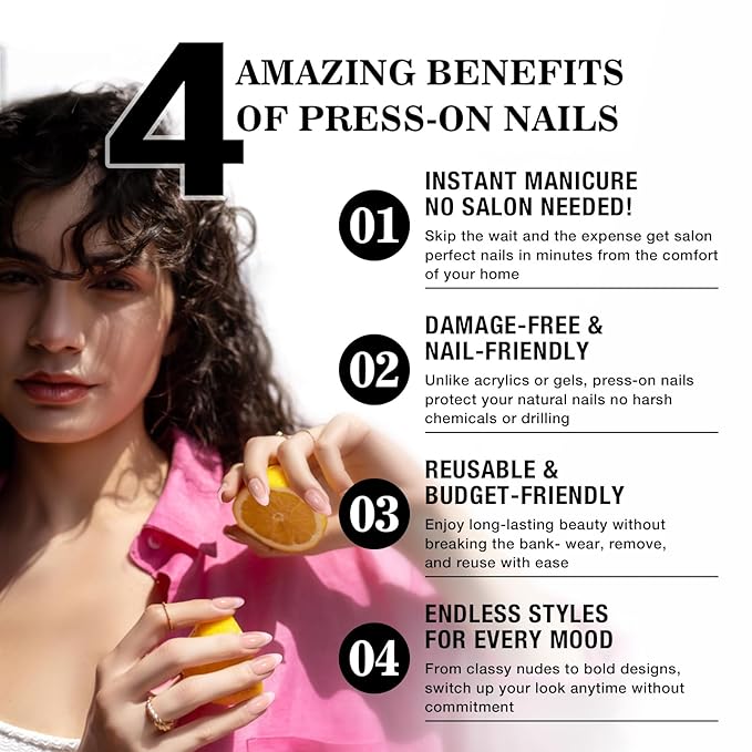 Press On Nails Kit with Nail Lamp,Pink French Tip Short Almond Gel Nails 24Pcs 16Sizes,All-in-One DIY Kit with Glue Remover Top Coat Cuticle Oil Mini UV Lamp,28+Days Long Lasting,Gift for Women