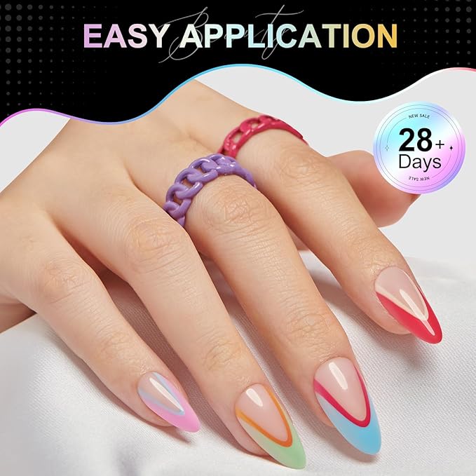 Medium Almond Nail Tips - 12 Sizes 240 PCS Pre-Etched Soft Gel Nail Tips Half Matte Full Cover Press on False Nail Tips Clear Acrylic Nails for Nail Extension Home DIY Manicure Salon