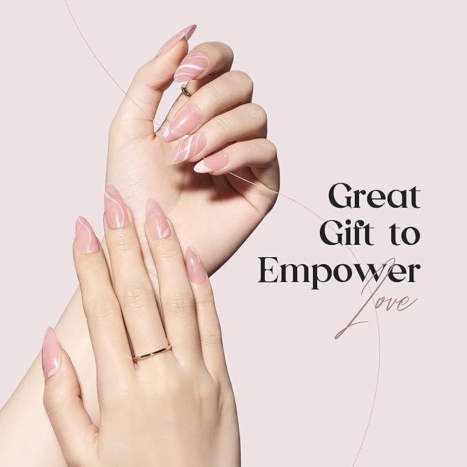 Beetles Gel Nail Polish Kit with Led Light Base Gel Top Coat, 6 Nude Neutral Colors, 15 ML