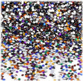 The Crafts Outlet 5,000pc Rhinestones Round 2mm Tiny for Nails - Jewel Tone Assortment
