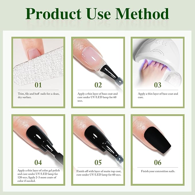 Double Rhythm 15ML No Wipe Gel Top Coat Base Coat Iridescent Glitter Shimmer 2 in 1 Nail Polish Soak Off Manicure DIY Home Salon (Matte Top Coat)