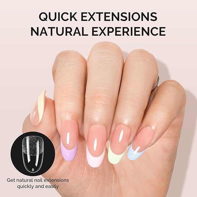 MelodySusie Medium Oval Round X Nail Tips - 300Pcs 15 Sizes Clear Acrylic,Half Matte Full Cover Press on Nails for DIY Extension & Salon Use, Pre-Shaped for Long-Lasting Manicure