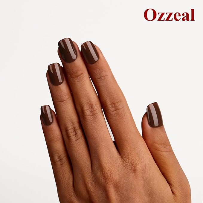Gel Polish, 0.5 Fl Oz Chocolate Brown Gel Nail Polish Autumn Winter Art Starter Manicure Salon DIY at Home Soak off LED UV