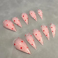 Halloween Press Claw on Nails Long Short Medium Curved Stiletto Handmade Gothic Design Horror Vampire False Nails Dragon Cat Claw Press on Nails Glossy Glue on Nail Thick Acrylic False Nails