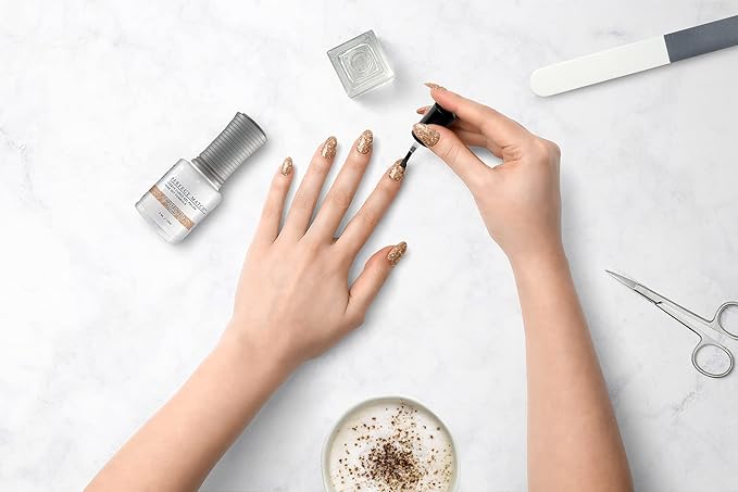 LeChat Perfect Match Gel Polish, Crystal Ball, Rose Gold with Glitter Finish, Easy Application, Soak Off Formula, 0.5 Fl Oz