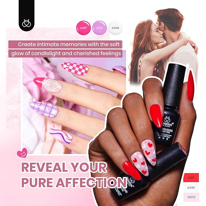Beetles 85 Pcs Gel Nail Polish Kit with U V Light 55 Colors Gel Nail Kit Jelly Pink Nude Set with Everything Salon at Home Nails Manicure Beginners Set Emotional Spectrum Collection Gifts for Women