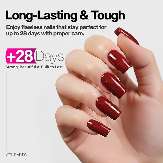 GELPARTY Soft Gel Nail Tips Short Square - 240Pcs Pre-Buffed Matte Full Cover Tips - No Filing Needed, Soak Off Gel Extension System - Clear False Nails (12 Sizes)
