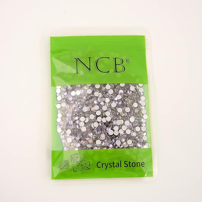 NCB Nancybeads 1500pcs Flatback Round Glass Nail Art Rhinestones Crystal for DIY Making Accessories Shoes, Clothes, Face Art, Bags, Manicure (Lt. Rose Aqua, SS20 1500pcs)