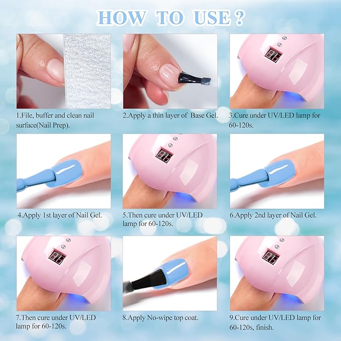Gel Nail Polish Kit - 18 Colors Soak Off LED/UV Lamp Curing, Long Lasting & Chip Resistant, High Gloss Finish Nail Polish, Trendy Colors for Women & Girls, Salon & Home Manicure