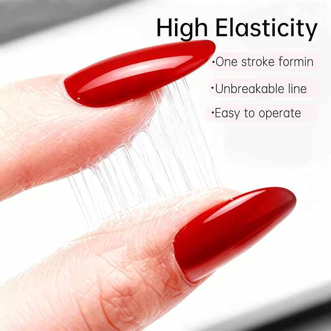 20g/0.7oz Elastic Drawing Spider Gel for Nails, GelS Paint for Nails Art Wire Drawing Nail Gel for Line with Brushes for Nail Art (3EDS-RedGoldBlue)