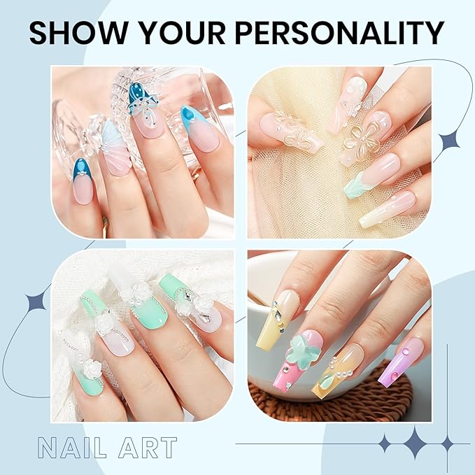 Solid Builder Gel for Nails 3D Nail Sculpture Gel and Nail Rhinestone Glue 3d Gels Nails Art Clear Hard Gels for Christmas Home DIY Manicure