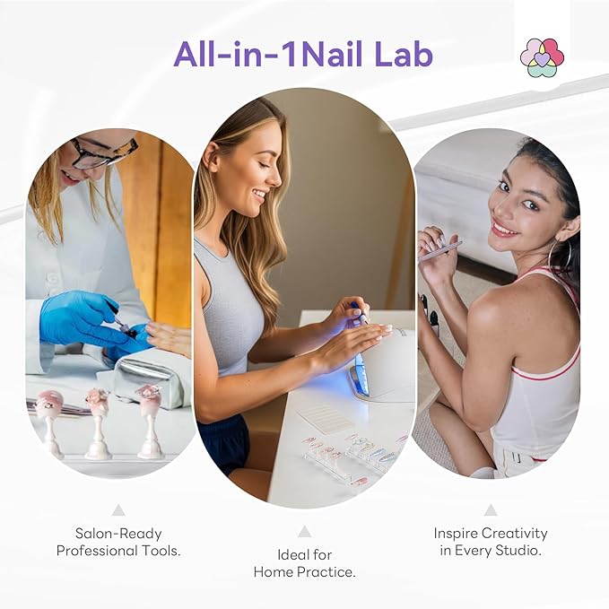 SAVILAND Nail Holder for Painting Nails: 3PCS Nail Stand Strong Magnetic Nail Stand for Press Ons Nail Stand for Nail Art Aurora Nail Holder Press on Nail Stand 40Pcs Reusable Putty Acrylic Nail Tools