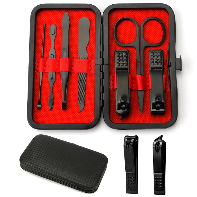 Manicure Set, Stocking Stuffers for Men, Nail Clipper Set, Manicure Kit, Travel Nail Grooming Kit, Stainless Steel Facial Manicure Pedicure Nail Care Tools, Easter Basket Stuffers for Teens Boys Men