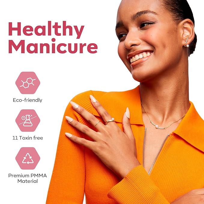 modelones X Nail Gel Kit Almond, 510Pcs Nail Tips Solid Glue Prep Dehydrator & Mini U V LED Light Clipper, Upgrade 15Sizes Medium Almond Press on Tips Etch Half Matte for Easy Extension DIY Women Gift