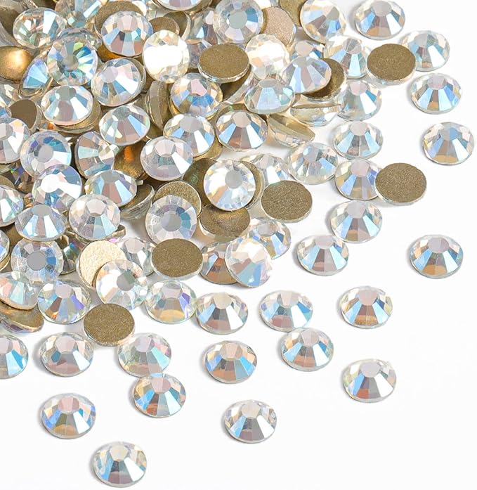 Beadsland 2880pcs Flat Back Crystal Rhinestones Round Gems for Nail Art and Craft Glue Fix,Blue Moonlight,SS20,4.6-4.8mm