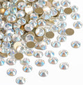 Beadsland 2880pcs Flat Back Crystal Rhinestones Round Gems for Nail Art and Craft Glue Fix, Blue Moonlight,SS6,1.9-2.1mm