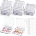 15 Pcs Press On Nail Packaging Box Press on Nail Storage Box for Press Ons with 90 Pcs Adhesive Double Sided Tape for Fake Nail Storage Case Nail Display Nail Salon Supplies (White)