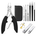 Segbeauty 10pcs Ingrown Toenail Removal Kit, Nail Clipper Toenail Clipper Manicure Pedicure Kit, Professional High Manganese Steel Blade Ingrown Toenail Corrector Tool Set for Remove Cuticle Callus