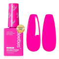 Beetles Pink Gel Nail Polish - Neon Whispers Hot Pink Gel Polish Hema Free, 8ML/0.27Fl Oz Soak Off UV LED Lamp Nail Art, Long-Lasting Manicure Salon DIY Home Spring Nails - Gifts for Her