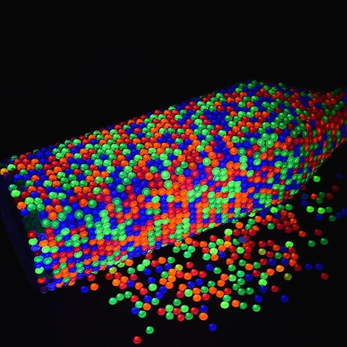 Blinginbox Flatback Rhinestones Round Gems, 1440pcs Luminous Series Glass Stones Neon Gems Non Hotfix Crystal Rhinestones for Nail Charms Crafts Clothes Tumblers,Mixing Colors Neons,SS10.