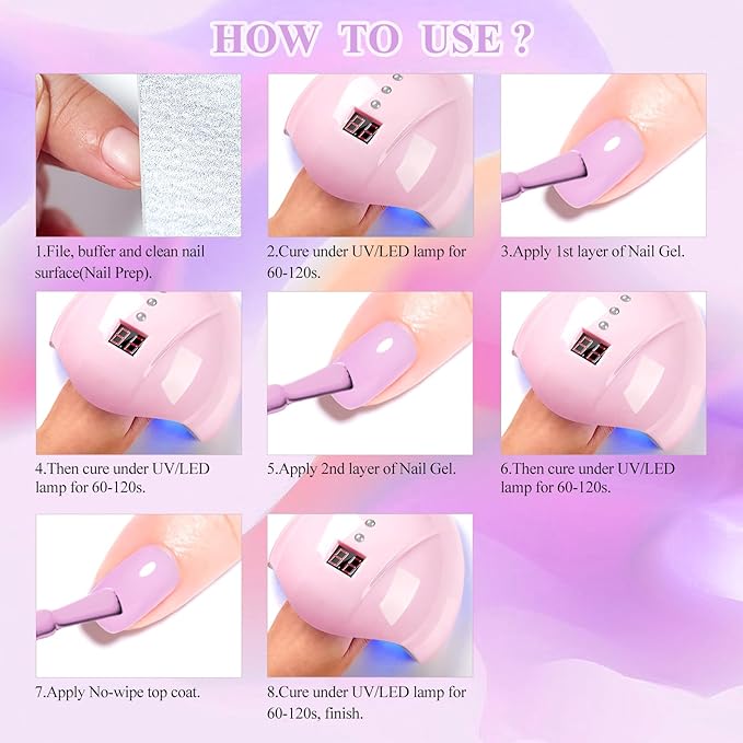 MTSSII Rubber Gel Base Coat for Nails, 12 Pcs Nude Pink Rubber Base Gel Polish Neutral Skin Tones Violet Pastel Pink Lavender Long Lasting Protect Soak Off U V LED Builder Gel for Thin Weak Nails