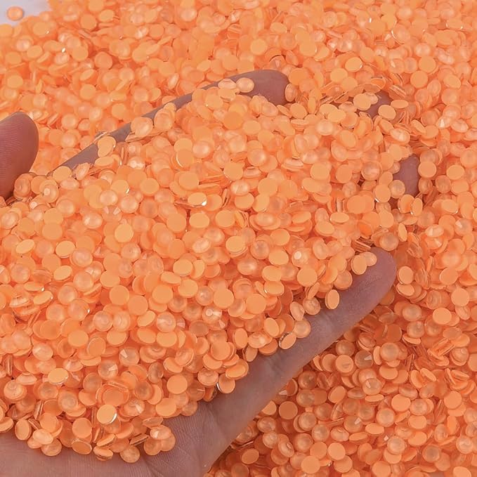 Blinginbox Flatback Rhinestones Round Gems, 1440pcs Luminous Series Glass Stones Neon Gems Non Hotfix Crystal Rhinestones for Nail Charms Crafts Clothes Tumblers,Mac. Living Coral Luminous,SS16.