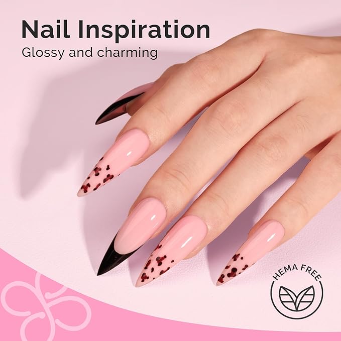 MelodySusie Hema Free Pink Builder Nail Gel for Nails Thickening, 0.5 Fl Oz, Soak Off UV Extension Gel, Nail Art Design Salon DIY Manicure at Home for Women H1604