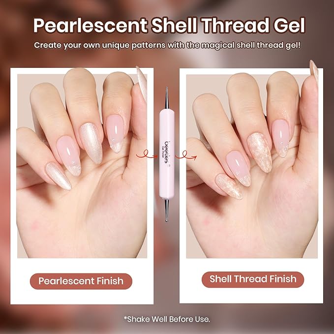 beetles Gel Nail Polish Set - Brownie Bliss 6 Colors Nail Polish Set Light Dark Brown Nail Kit Pearl Shimmering Soak Off UV LED Lamp Needed Manicure DIY Home Gift for Women Girls