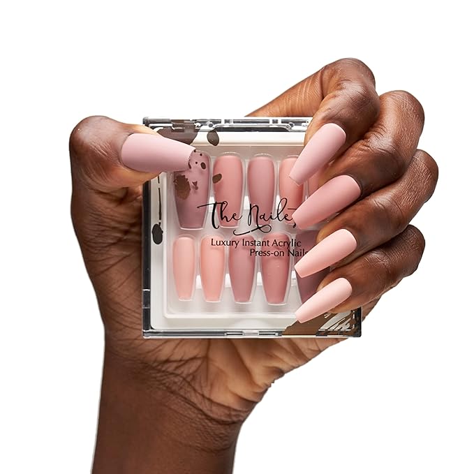 The Nailest - Instant Luxury Acrylic Press-on Nails - Medium Coffin- Basic Multiplayer