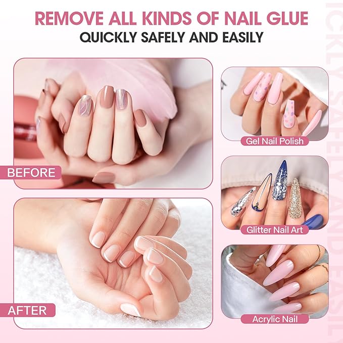 Automatic Upgraded Gel Nail Polish Removal Electric Steam Nail Remover Machine Set, Various Nail Gel Nail Chips Without Harming Hands Nail Art Tools Nail Remover Tools Set